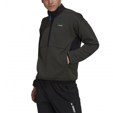 adidas Fleecepullover Terrex Utilitas Hike Half-Zip erdbraun Herren